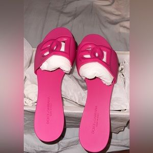 Dolce & Gabbana Interlock Logo Rubber Slides